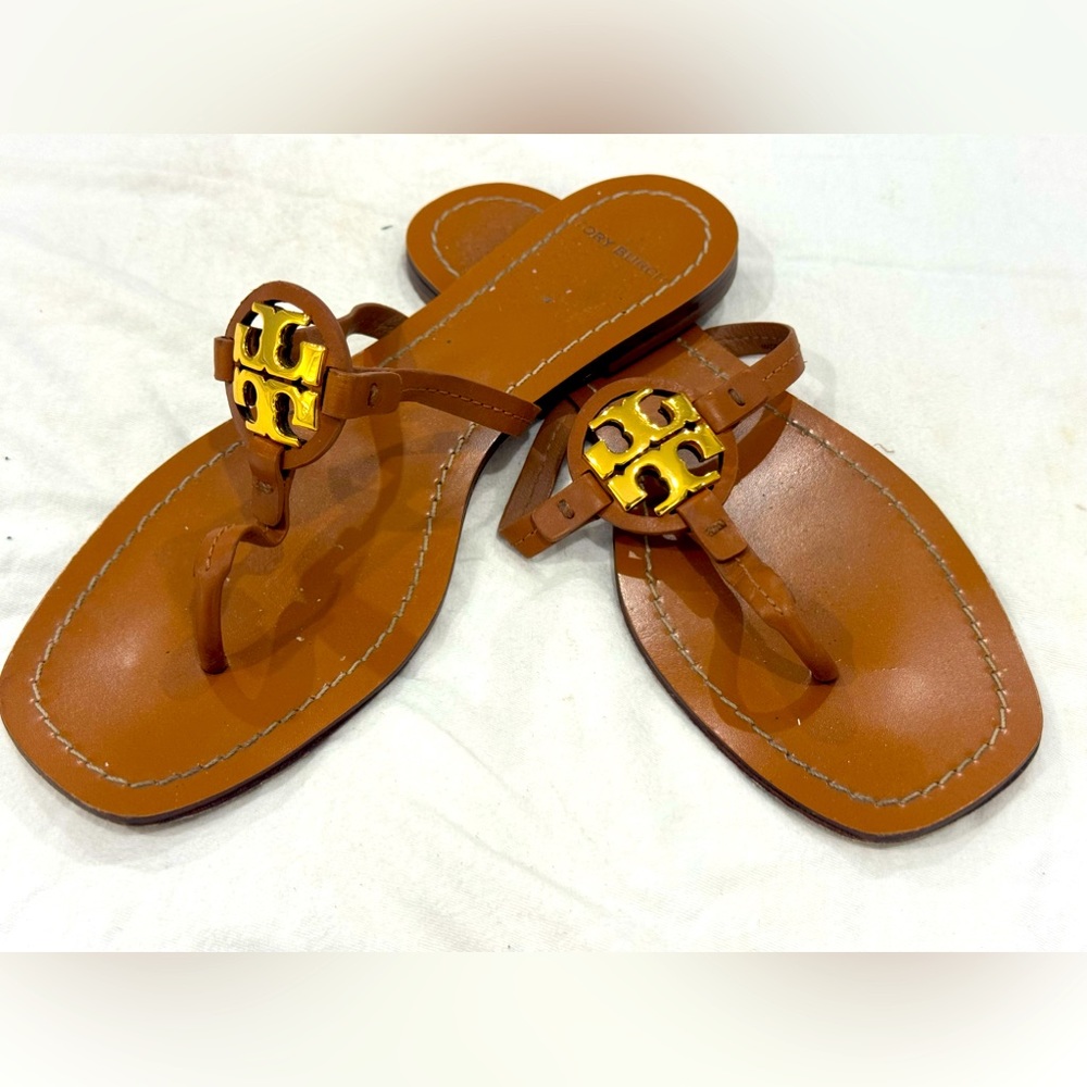 Tory Burch Cognac sandals.